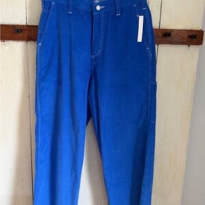 Lisa Says Gah Electric Blue Straight Leg Pants